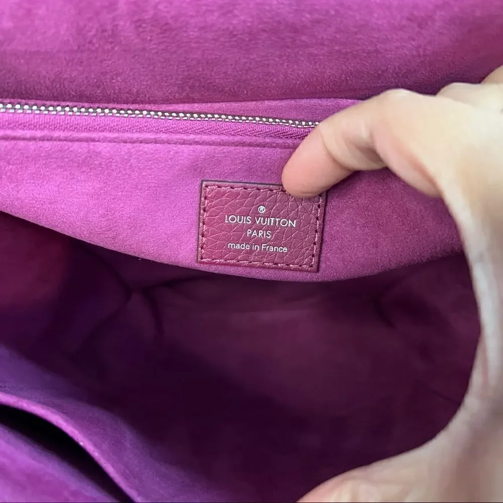 LOUIS vuitton volta taurillon leather grape crossbody